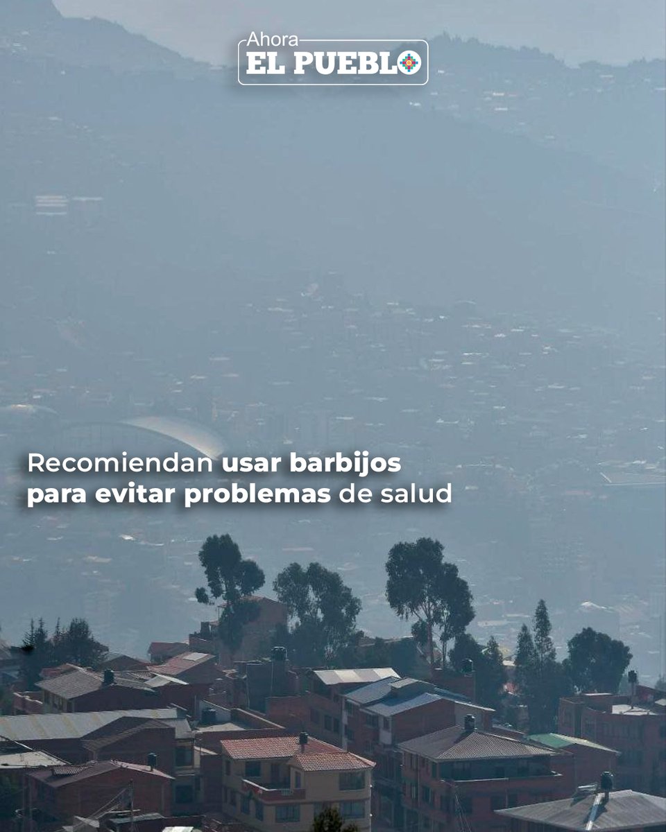 ¡ALERTA EN LA PAZ! 🚨
La calidad del aire ha sido calificada de “muy mala” ⚠️ este martes en la ciudad de La Paz debido una intensa humareda, consecuencia de los incendios forestales🔥. Se recomienda usar barbijo 😷para evitar problemas en la salud.🌬️