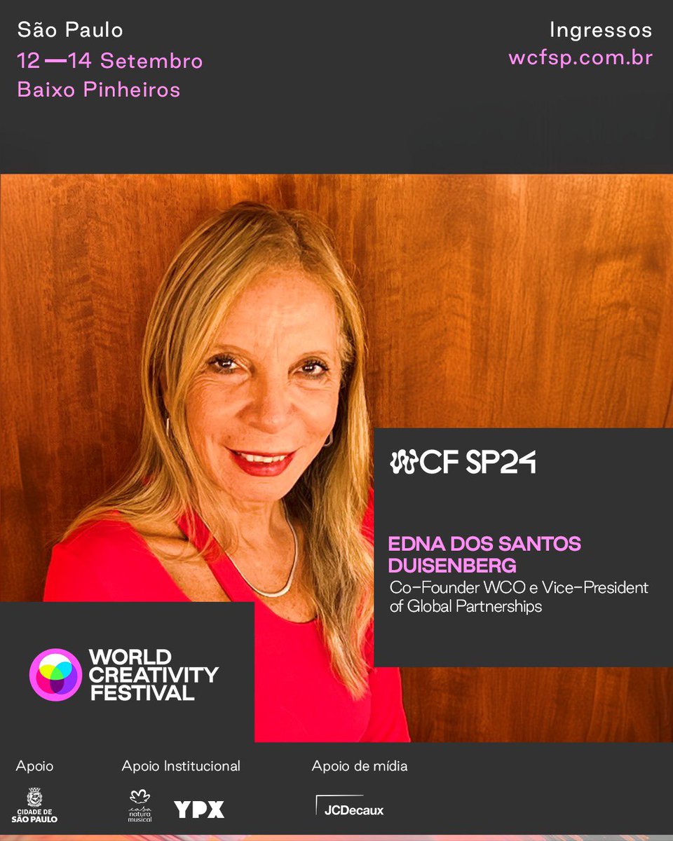 CreativeEdna's tweet image. What an honor of to be President of the Jury at 2024 Brazil Creative Award. We are celebrating 10 years of an initiative that exalts the creativity that is transforming Brazil.