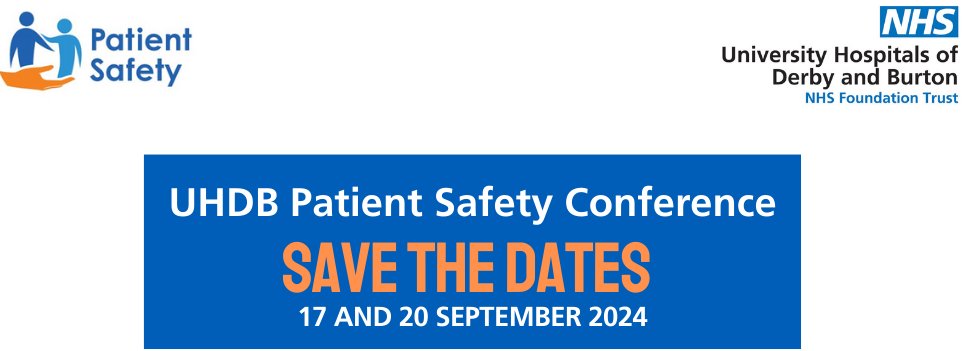 Please join us at UHDB's first patient safety conference this September. The conference will support you to learn about how you can improve patient safety in your department or clinical area using the Patient Safety Incident Response Framework and Continuous Improvement Approach.