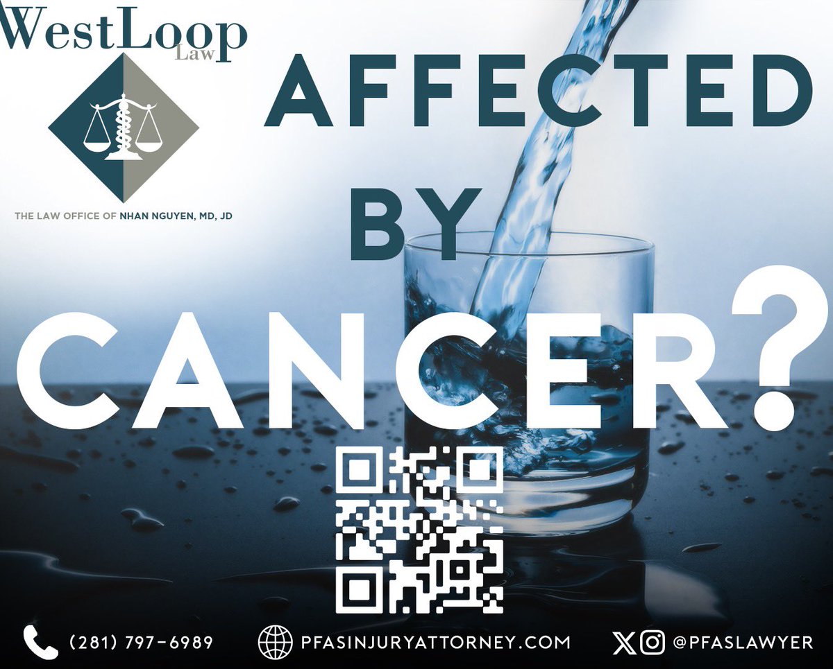 Gavin Davis (@gavindavis2024) on Twitter photo 🌍 Did You Know? PFAS in your water could be the reason behind your cancer diagnosis.
#PFAS #Cancer #CA4CA <a href="/pfaslawyer/">Pfas Injury Attorney - Lawyer & Trained Doctor</a> is ready to represent you and is accepting new clients: pfasinjuryattorney.com, (281) 797-6989.
Fill out the interest form if you or someone you know has 🌍 Did You Know? PFAS in your water could be the reason behind your cancer diagnosis.
#PFAS #Cancer #CA4CA <a href="/pfaslawyer/">Pfas Injury Attorney - Lawyer & Trained Doctor</a> is ready to represent you and is accepting new clients: pfasinjuryattorney.com, (281) 797-6989.
Fill out the interest form if you or someone you know has