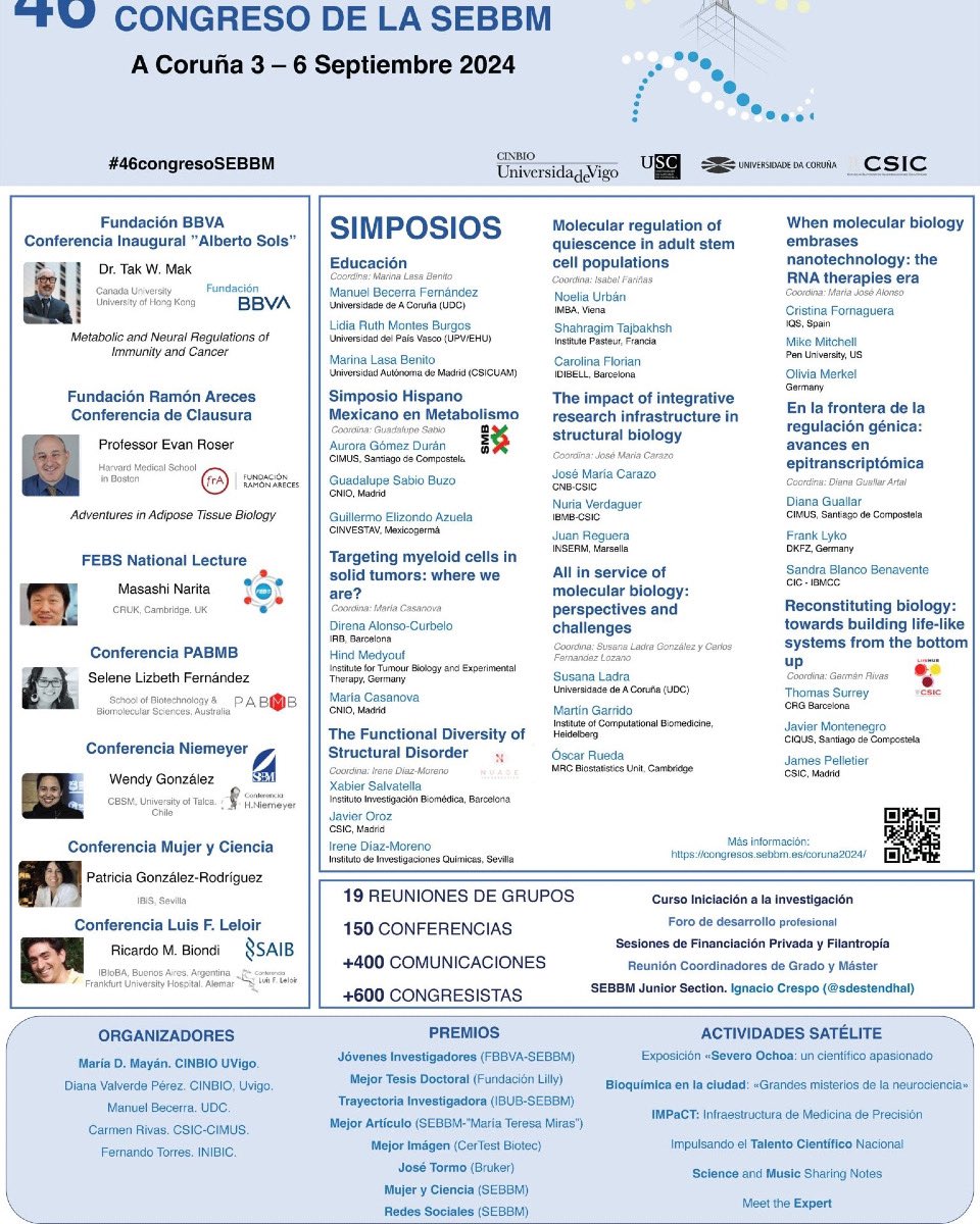 🔵 #OrgulloUTalino 👏👏👏 La Dra. #WendyGonzález directora del #CBSMUTalca, ha sido invitada a dictar la #ConferenciaNiemeyer “Polypharmacological Modulation of Ion Channels Associated Diseases” en el #46congresoSEBBM, evento que se está realizando en #LaCoruña, España.

👏👏👏