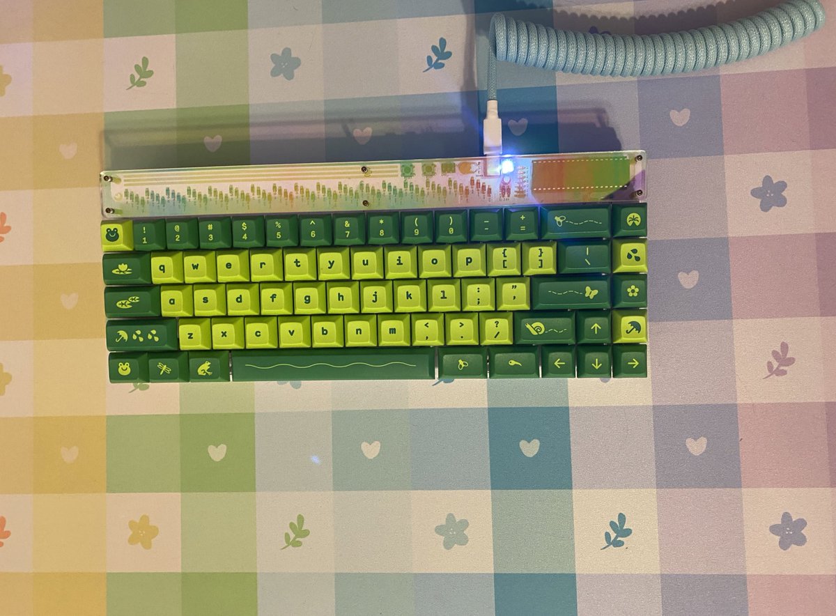 🤍 Jirou ໒꒱ (@jiroutachu) on Twitter photo the <a href="/mintlodica/">mintlodica ❀ artist mech keyboards ❀</a> rainbow pastel picnic deskmat is so pretty 🌈✨ paired with kerokerokeys by <a href="/sailorhg/">sailor mercury</a> 💚 the <a href="/mintlodica/">mintlodica ❀ artist mech keyboards ❀</a> rainbow pastel picnic deskmat is so pretty 🌈✨ paired with kerokerokeys by <a href="/sailorhg/">sailor mercury</a> 💚