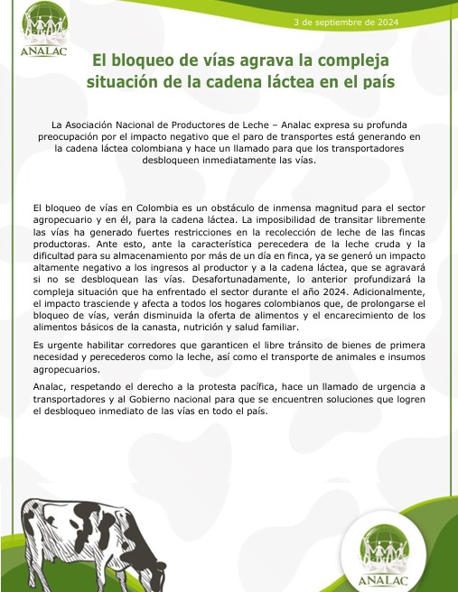 ¡Necesitamos el desbloqueo de las vías!