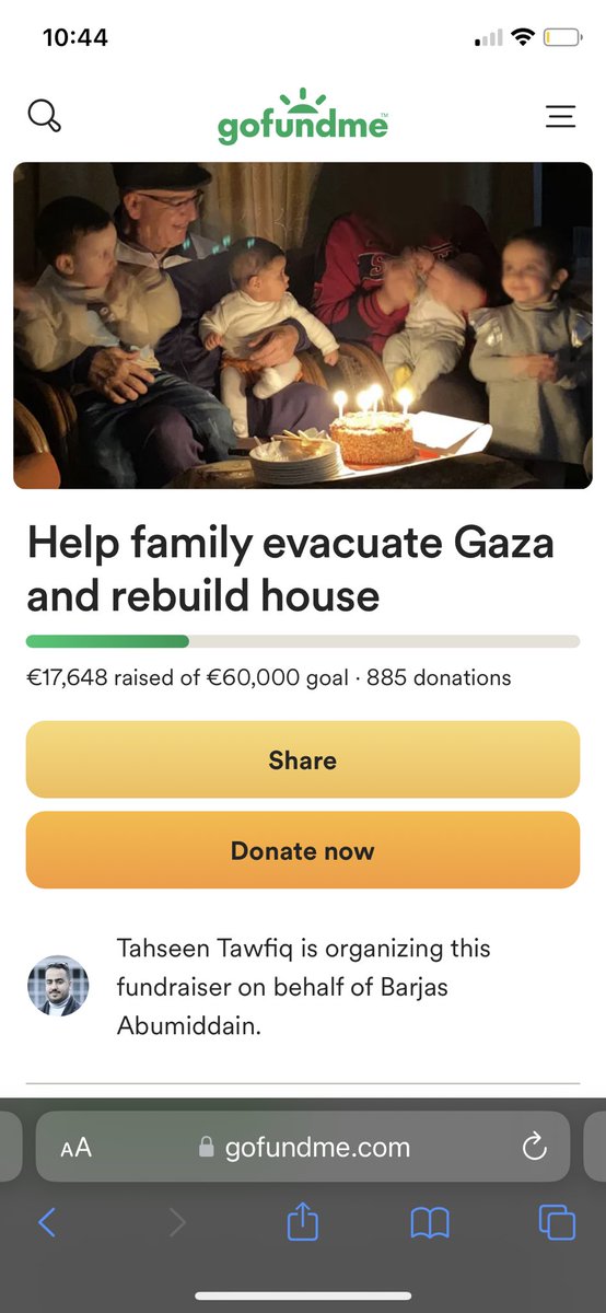 🚨Action Item🚨
Tahseen does everything he can to raise money to protect his family! Please do whatever you can in order to help and to help take some of that weight off of his shoulders! #GazaFunds 

gofund.me/9fad5e63