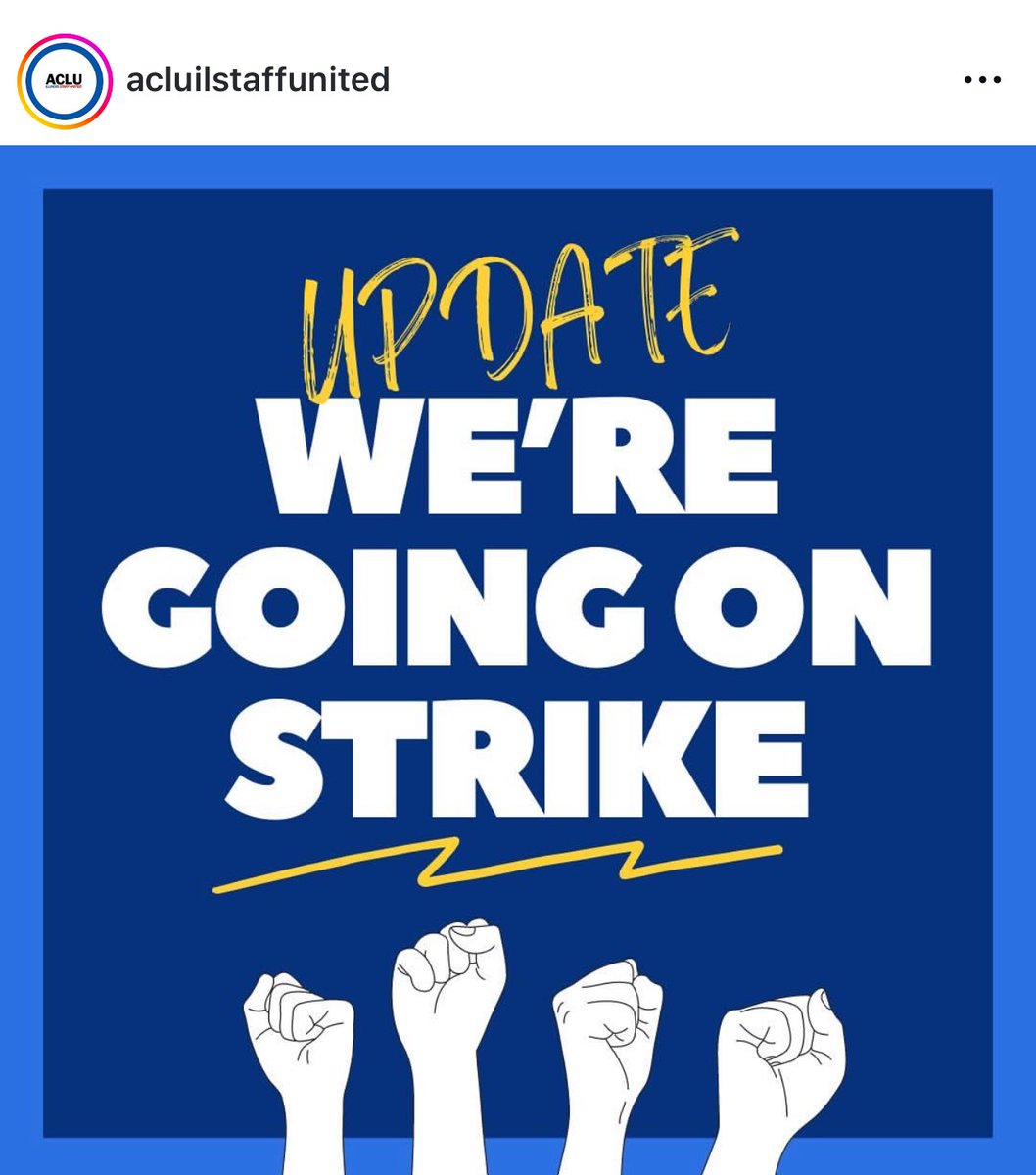 NOLSW/ UAW Local 2320 (@nolsw2320) on Twitter photo <a href="/ACLUILUnited/">ACLU of IL Staff United</a> have begun a one day strike after four years of no contract and no raises from the <a href="/ACLUofIL/">ACLU of Illinois</a>. Shame!
Show your support for a #faircontractnow on the picket line on Wed, 9/4 from 8:30-10am ET at 150 N. Michigan Ave in Chicago! <a href="/UAW/">UAW</a> @aclu <a href="/ACLUILUnited/">ACLU of IL Staff United</a> have begun a one day strike after four years of no contract and no raises from the <a href="/ACLUofIL/">ACLU of Illinois</a>. Shame!
Show your support for a #faircontractnow on the picket line on Wed, 9/4 from 8:30-10am ET at 150 N. Michigan Ave in Chicago! <a href="/UAW/">UAW</a> @aclu
