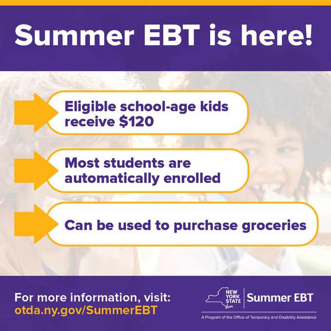 NYCCouncil's tweet image. Attention NYC: Today is the LAST day to apply for #SummerEBT!

This new summer program will allow eligible families to receive additional food funds to use at greenmarkets, stores, and other businesses that accept SNAP.

Families that are not automatically enrolled must apply by…