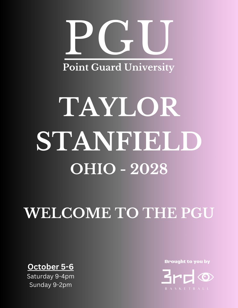 Welcome to the PGU Taylor Stanfield! <a href="/t_stanfield2/">Taylor Stanfield</a> #3rdIPGU #CourtLife #3rdIBasketball