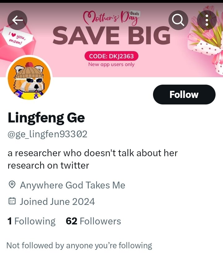 LingfengGe's tweet image. Someone's impersonating me on Twitter. No idea who this person is. I suppose there's no good reason for anyone to impersonate me at all - maybe it's a bot? 🤔
If you see this tweet, please help me report this account for impersonation, which is not allowed on Twitter.
