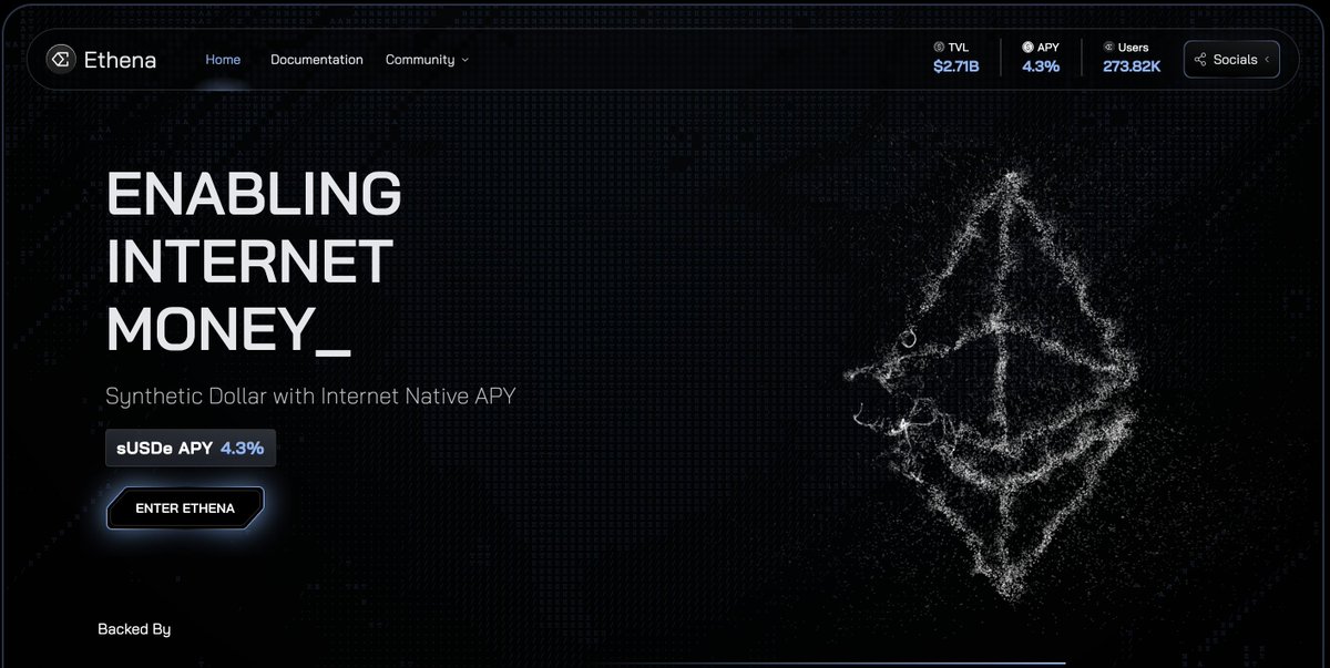 surprised to see <a href="/ethena_labs/">Ethena Labs</a> sUSDe rates down below yield from US treasuries.