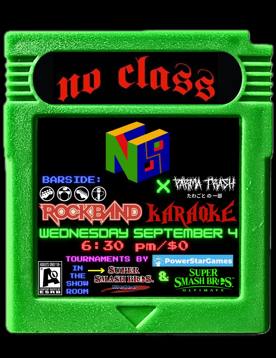 Tomorrow! At No Class on Detroit Ave in Cleveland.  Shout out Power Star for running the tourneys &amp; Parma Trash for the Rock Band setup