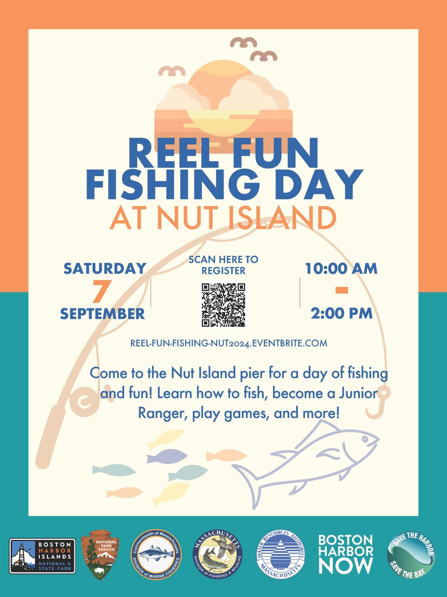 Come to Nut Island in Quincy on Saturday 9/7 for a day of fishing and fun from 10-2! Learn how to fish, become a Junior Ranger, play games, and more - register below!