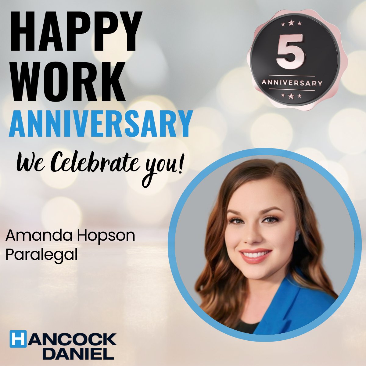 Happy work anniversary Amanda Hopson! Your dedication and hard work have made a significant impact. Cheers to many more years of success together!