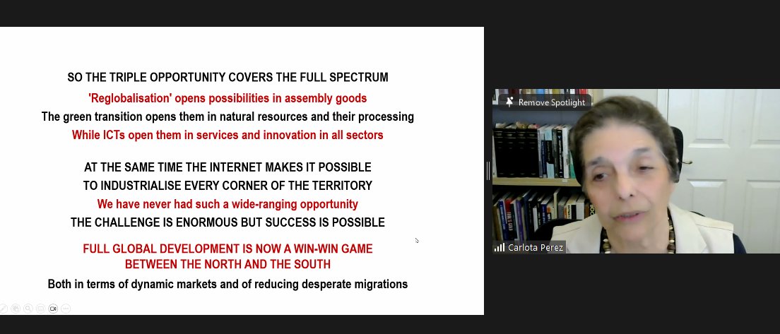 ApordeAlumni's tweet image. [Happening Now]

Join the Annual Alice Amsden Memorial Lecture &quot;Changing Windows of Opportunity and “the rise of the rest” with Prof. Carlota Perez, chaired by Prof Fiona Tregenna! 

ow.ly/lo5a50TeBcL 

#TechnologyChange #APORDE #IPPM #DevelopmentEconomics