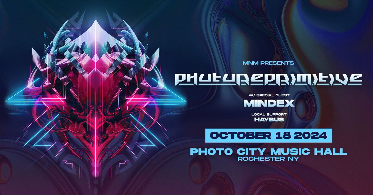 Blast off 🌌 <a href="/phutureprimitiv/">Phutureprimitive</a> brings his lush &amp; melodic bay area sound to Rochester NY on Friday Oct 18th 🛰

Special guests <a href="/mindex_music/">MINDEX</a> and local support Haybus! Join us..

Tix now at mnmpresents.com