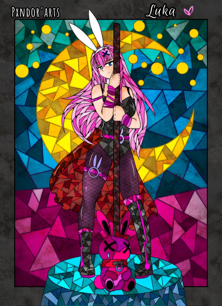 Pxndorarts's tweet photo. Ya alfin pude acabar con este trío de ideas bien ezquizos jsjjsjsjsjs y aquí llega la siempre linda #lukamergurine pero en modo #rabbithole 🐇🐰✨
#vitralesシ #stainedglass #stainedglasspainting #stainedglassdesign #vocaloidart #vocaloid #vocaloid #vocaloidfanart #mergurineluka https://t.co/RnsRrApzHw