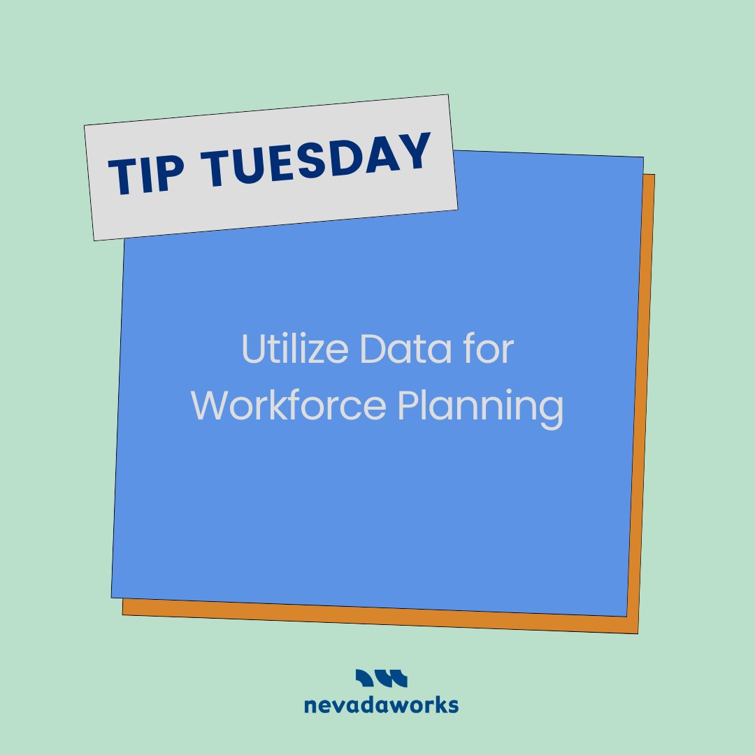 Nevadaworks's tweet image. 🔍 #TipTuesday: Use labor market data and analytics from reliable sources like @DetrNevada, @EmployNVNorth, and @DiversifyNevada to forecast staffing needs, identify skill gaps, and make informed hiring decisions. Your future team will thank you! 💼 #HiringTips #WorkforcePlanning