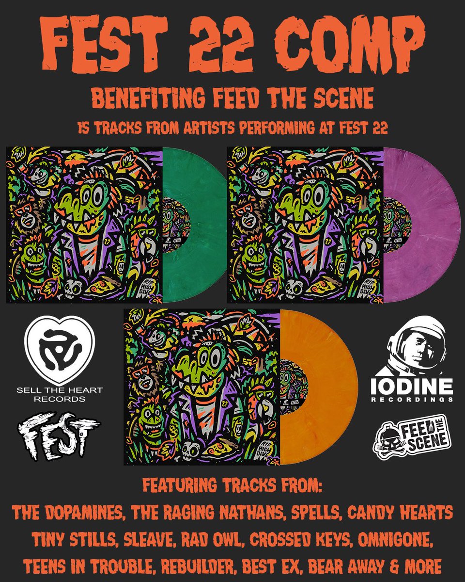 Very psyched on our new <a href="/thefestfl/">The Fest</a> comp celebrating the 22nd year of the event! 15 artists performing at this year’s event contributed tracks, many of them exclusive to the comp. Pre-orders launch on Bandcamp Friday! Co-released with <a href="/iodinerecords/">Iodine Recordings</a> and benefiting @FeedTheScene