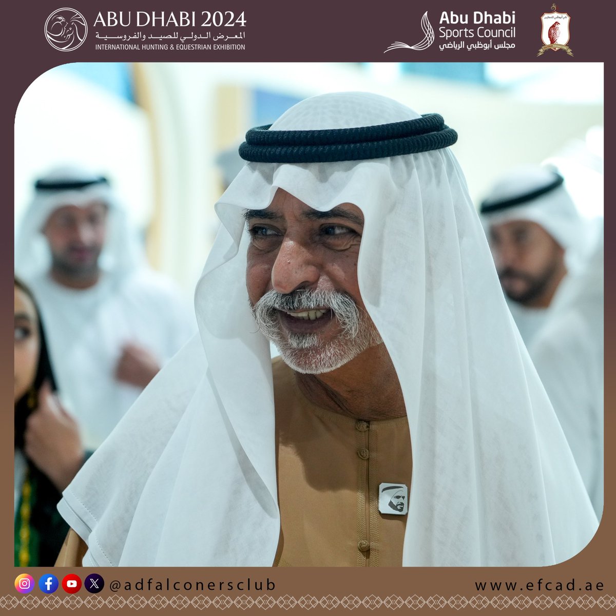 تشرفنا بزيارة الشيخ نهيان بن مبارك آل نهيان عضو مجلس الوزراء وزير التسامح والتعايش، الى جناح نادي ابوظبي للصقارين ضمن فعاليات معرض ابوظبي للصيد والفروسية 2024 #معرض_الدولي_للصيد_والفروسية #مجلس_أبوظبي_الرياضي #نادي_ابوظبي_للصقارين #adihex