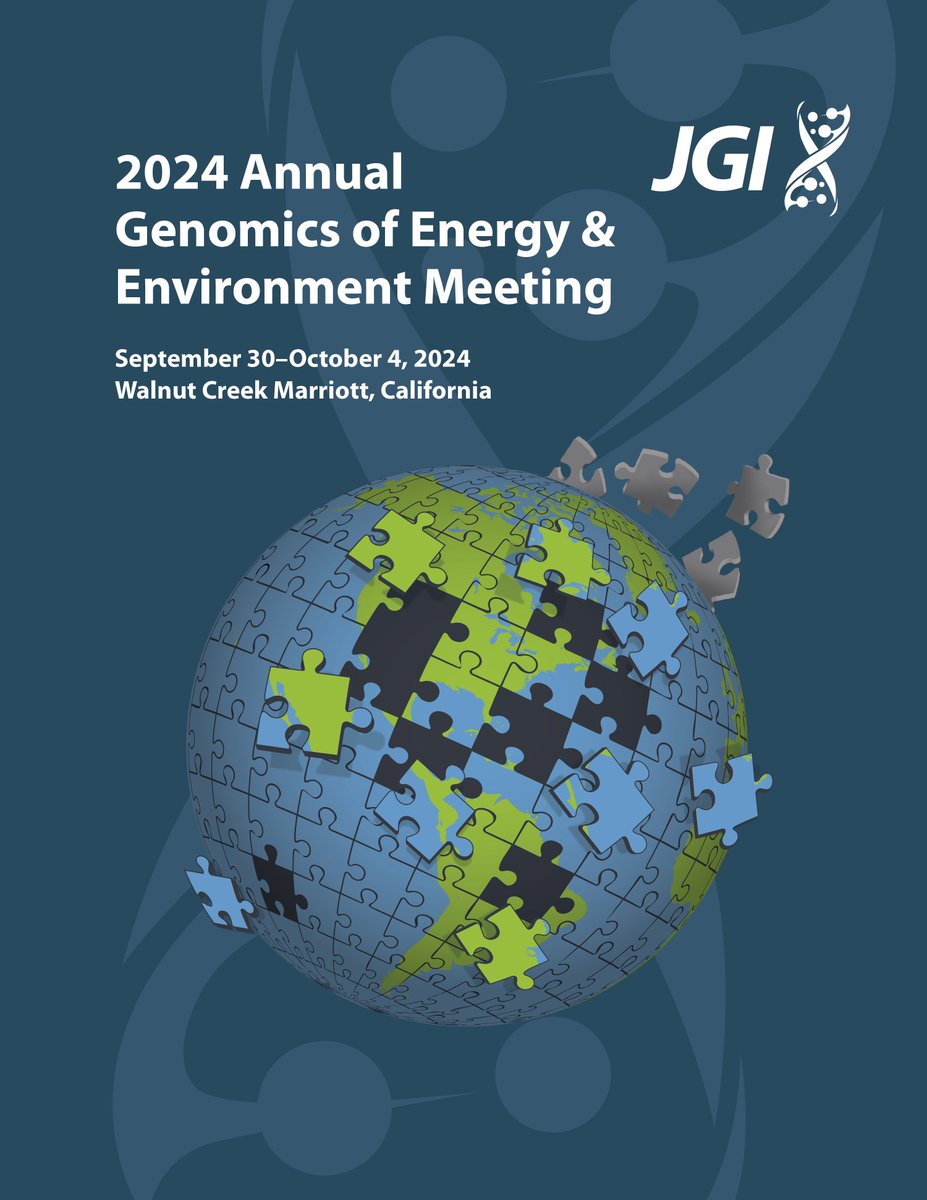 Joint Genome Institute (@jgi) on Twitter photo ❗Update: Deadline EXTENDED❗
Poster abstracts for the #JGI2024 Genomics of Energy & Environment Meeting are now due Sept. 9 at 11:59pm PT. Submit yours to be considered for a short talk!
REG: jointgeno.me/JGI2024_Reg
INFO: jointgeno.me/JGI2024
<a href="/BerkeleyLab/">Berkeley Lab</a> <a href="/SSURFacilities/">Society for Science at User Research Facilities</a> ❗Update: Deadline EXTENDED❗
Poster abstracts for the #JGI2024 Genomics of Energy & Environment Meeting are now due Sept. 9 at 11:59pm PT. Submit yours to be considered for a short talk!
REG: jointgeno.me/JGI2024_Reg
INFO: jointgeno.me/JGI2024
<a href="/BerkeleyLab/">Berkeley Lab</a> <a href="/SSURFacilities/">Society for Science at User Research Facilities</a>