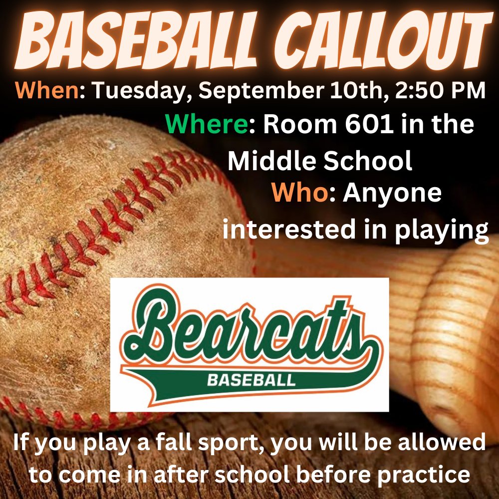 Reminder to our team. First call-out is coming up fast. Lots of work to do this off-season.