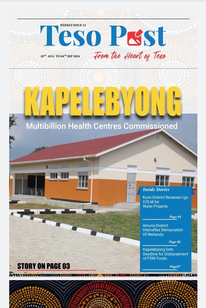 opioEmmanuel_'s tweet image. Have you read the 12th edition of the Teso Post? If yes, you are missing much more than you should. 
Hurry to get a dose of thrilling content from the source. 
It is published every Wednesday.
@Dorcus_HR @SharpMugabe @MoICT_Ug @AliEmusoit @azawedde @OfwonoOpondo