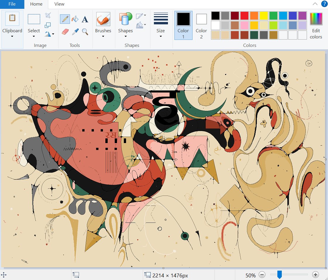 color/type study in MS Paint, 2024