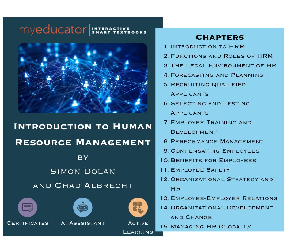 MyEducatorLLC's tweet image. This resource covers talent acquisition, development, compensation, ethics, diversity, and more. Practical and theoretical insights included. Access now: app.myeducator.com/reader/web/116…

#HR #MyEducator #EdTech #AI #microcredentials #Textbooks #College