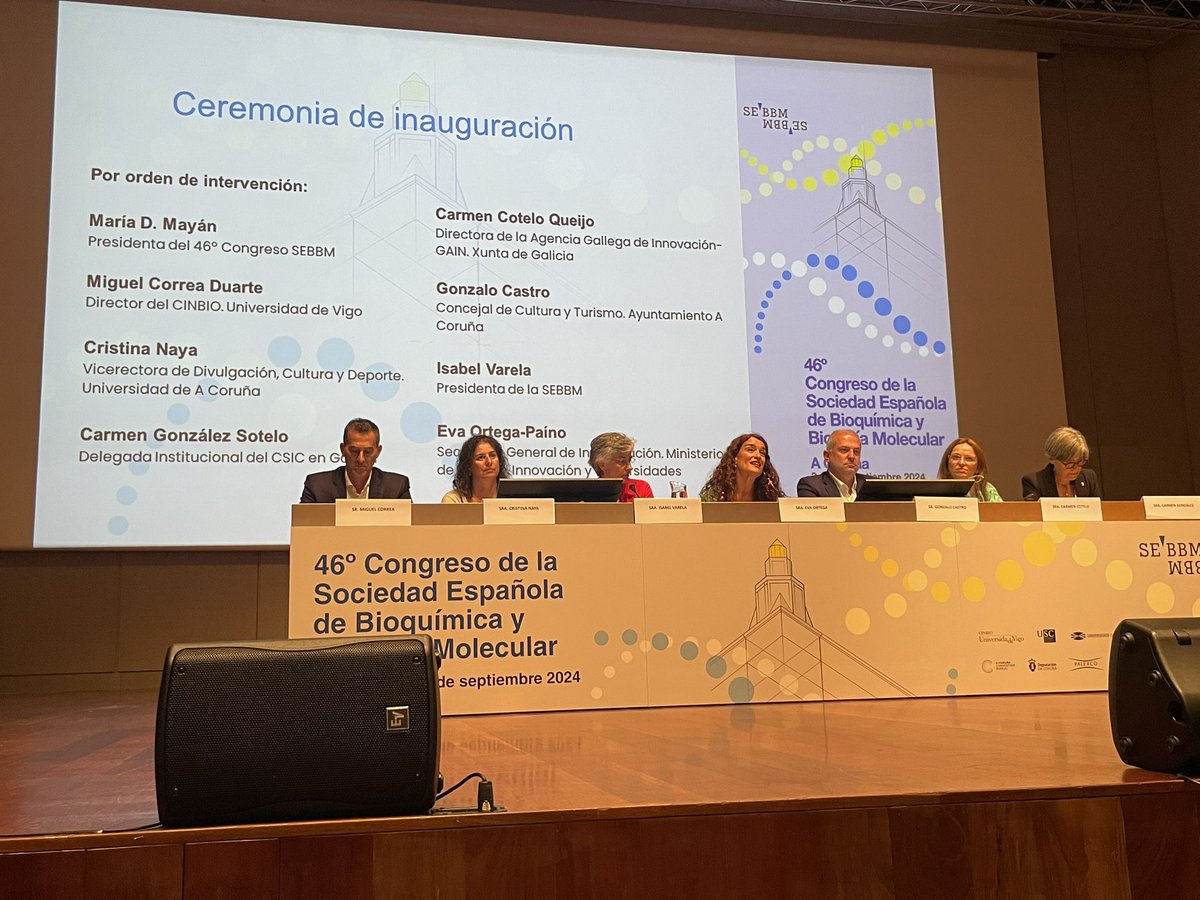 Patricia González-Rodríguez #SinCienciaNoHayFuturo (@pgonzrodriguez) on Twitter photo 🔊Ceremonia de inauguración del 46 Congreso de la <a href="/SEBBM_es/">SEBBM</a> 
#46congresoSEBBM 🔊Ceremonia de inauguración del 46 Congreso de la <a href="/SEBBM_es/">SEBBM</a> 
#46congresoSEBBM
