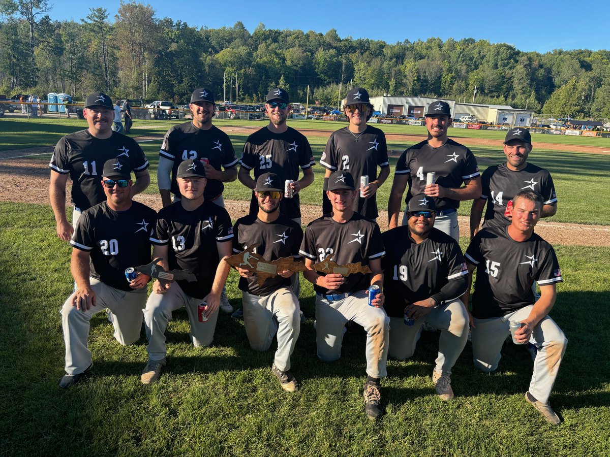 StarsBaseballWI's tweet image. Stars won in extra innings in walk off fashion to take the championship at Felch.

This marks the first time in Stars history that we have won both the Dairyland title and the Felch title in the same year!

What a year for the fellas!

#HeyStarsGoStars