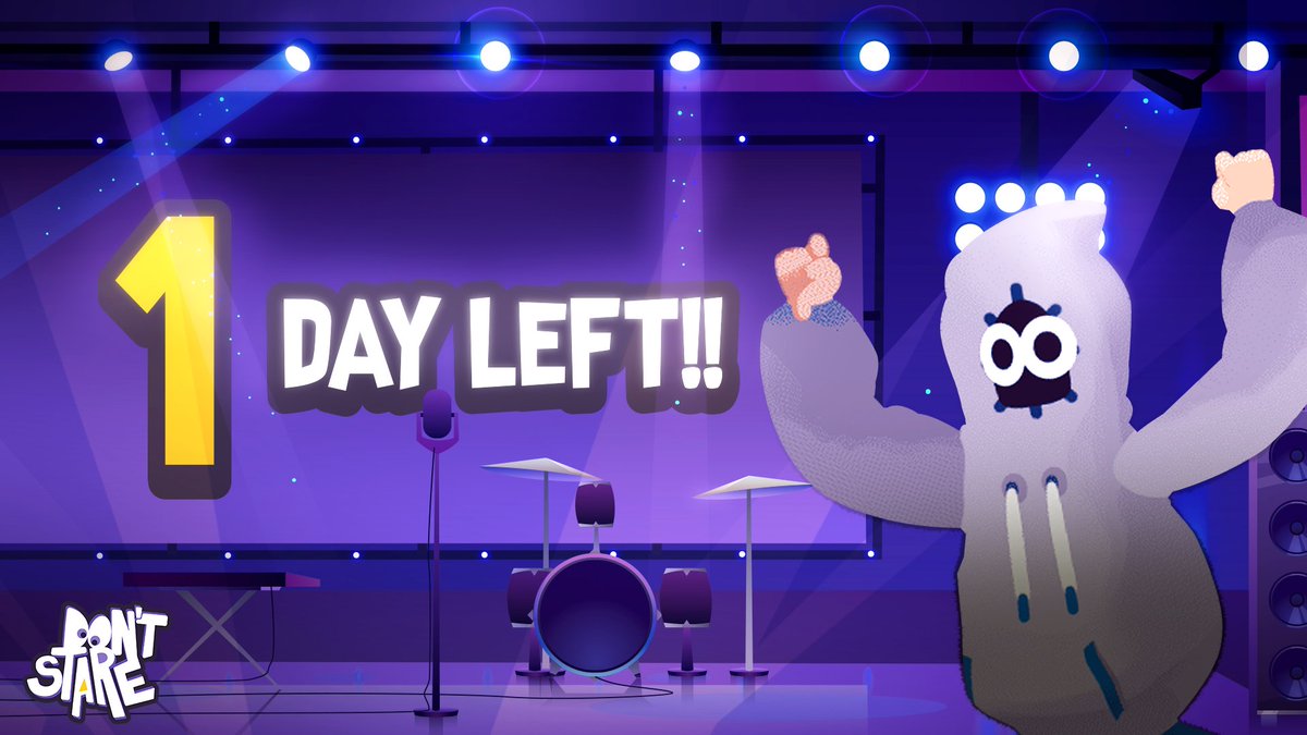 Only 1 day left! 🤩  

Only 1 more day until Don't Stare goes live on #Steam! Show your superior skills as an introvert and avoid extroverts in a hand-drawn vibrant world. 🥰  

#Game #Release #IndieGame #Update