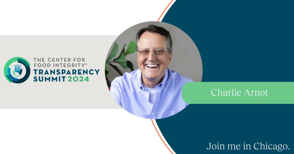 I'm excited to share that I'll be speaking at The Center for Food Integrity's 2024 Transparency Summit in Chicago on October 22-24! I'll be joining industry leaders to discuss actionable strategies for operationalizing transparency.  Join us! foodintegrity.org/getinvolved/tr…