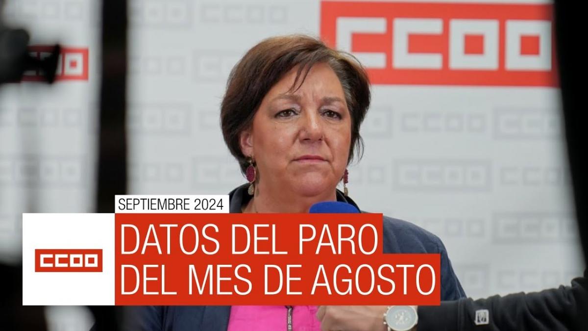 CCOO's tweet photo. #paro @MariCruzCCOO "La reducción del paro y la jornada laboral debe ser la senda para la consecución del pleno empleo" 
https://t.co/w4PO3OxmPZ

📈 Informe de Coyuntura laboral agosto 2024 https://t.co/dqrwQOuEZE

El sector educativo concentra 4 de cada 10 empleos perdidos en agosto.  

En términos desestacionalizados se mantiene la creación de empleo y el descenso del paro.