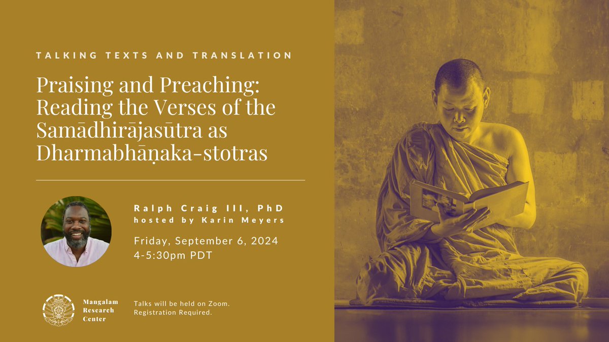 Don't miss this free talk with Prof. Ralph Craig III (Whitman College) this Friday! eventbrite.com/e/praising-and…
Ralph will also be teaching Sanskrit for MRC starting October 1-- more details here: mangalamresearch.org/language-progr…