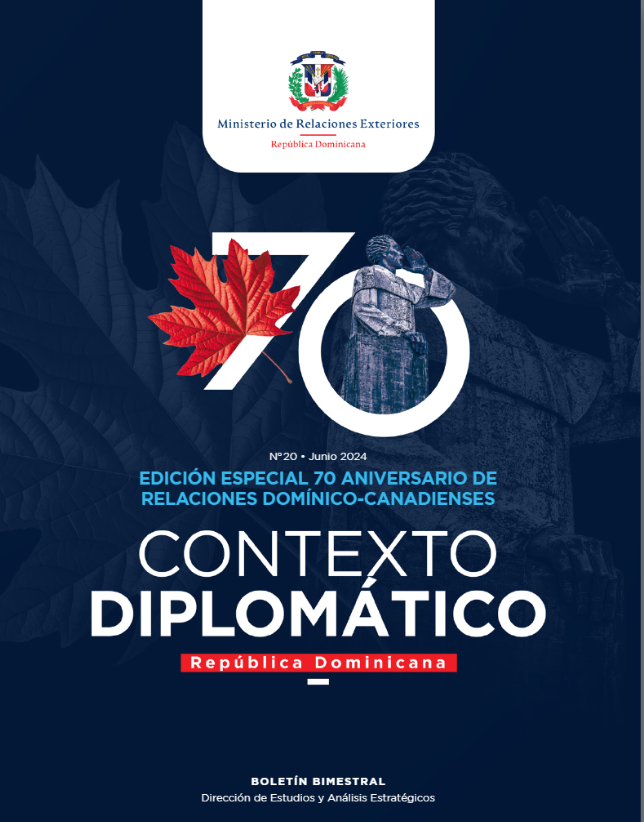 CanEmbDR's tweet photo. Thank you to @MIREXRD for having Canada as the first country featured in the Contexto Diplomatico,  https://t.co/hWU4ix6El1, in honour of our 70th anniversary, and to all contributors for showcasing the dynamic and growing relationship between 🇨🇦 and 🇩🇴.
#70YearsofHistory https://t.co/JuZfpJMfKr