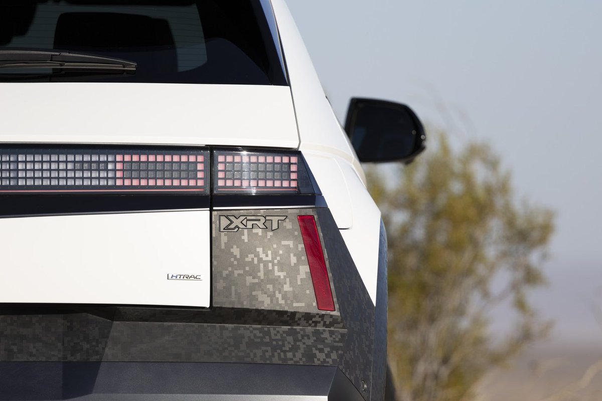 Hyundai's tweet image. Introducing the all-new 2025 IONIQ 5 XRT: Where electric meets adventure! 🌲⚡ Rugged styling. higher ground clearance, and all-terrain tires that take you further off-road. 

Starting this fall, ALL of our 2025 IONIQ 5s will come with a @Tesla NACS port, unlocking 17,000+…