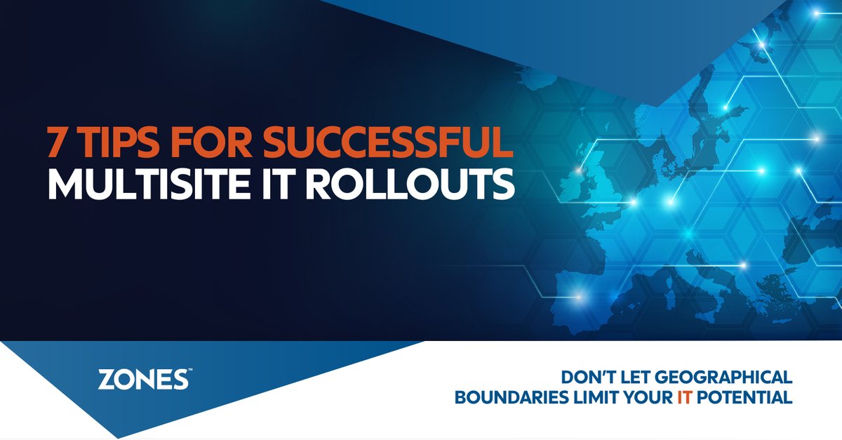 ZonesUkLtd's tweet image. Read our latest Zones&apos; blog, where our experts share 7 tips for successful multisite IT rollouts and discuss the challenges faced with IT deployments over multiple locations: uk.zones.com/multisite-it-r…

#MultisiteIT #ITDeployment #ITRollout #ITInfrastructure #Blog