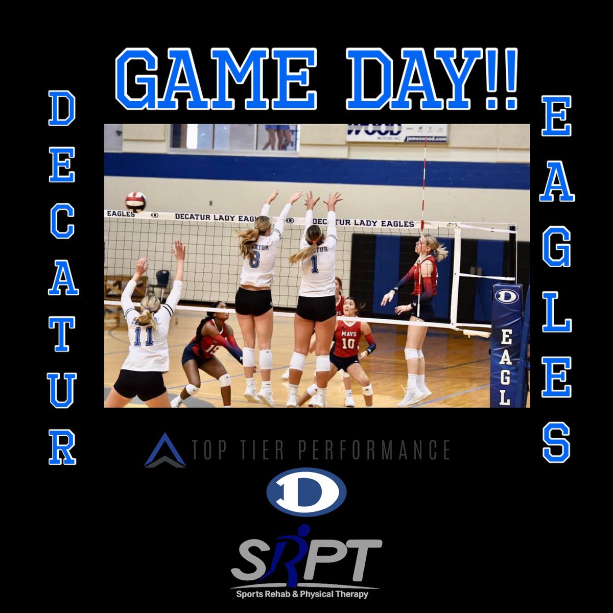 Sports Rehab & PT-Decatur (@srptdecatur) on Twitter photo Game Day for Decatur Volleyball!!💥Good luck to the Lady Eagles tonight as they take on the Bowie Jackrabbits at home! 🦅🏐🔥#AF1 <a href="/decaturvball/">Decatur Volleyball</a> Game Day for Decatur Volleyball!!💥Good luck to the Lady Eagles tonight as they take on the Bowie Jackrabbits at home! 🦅🏐🔥#AF1 <a href="/decaturvball/">Decatur Volleyball</a>