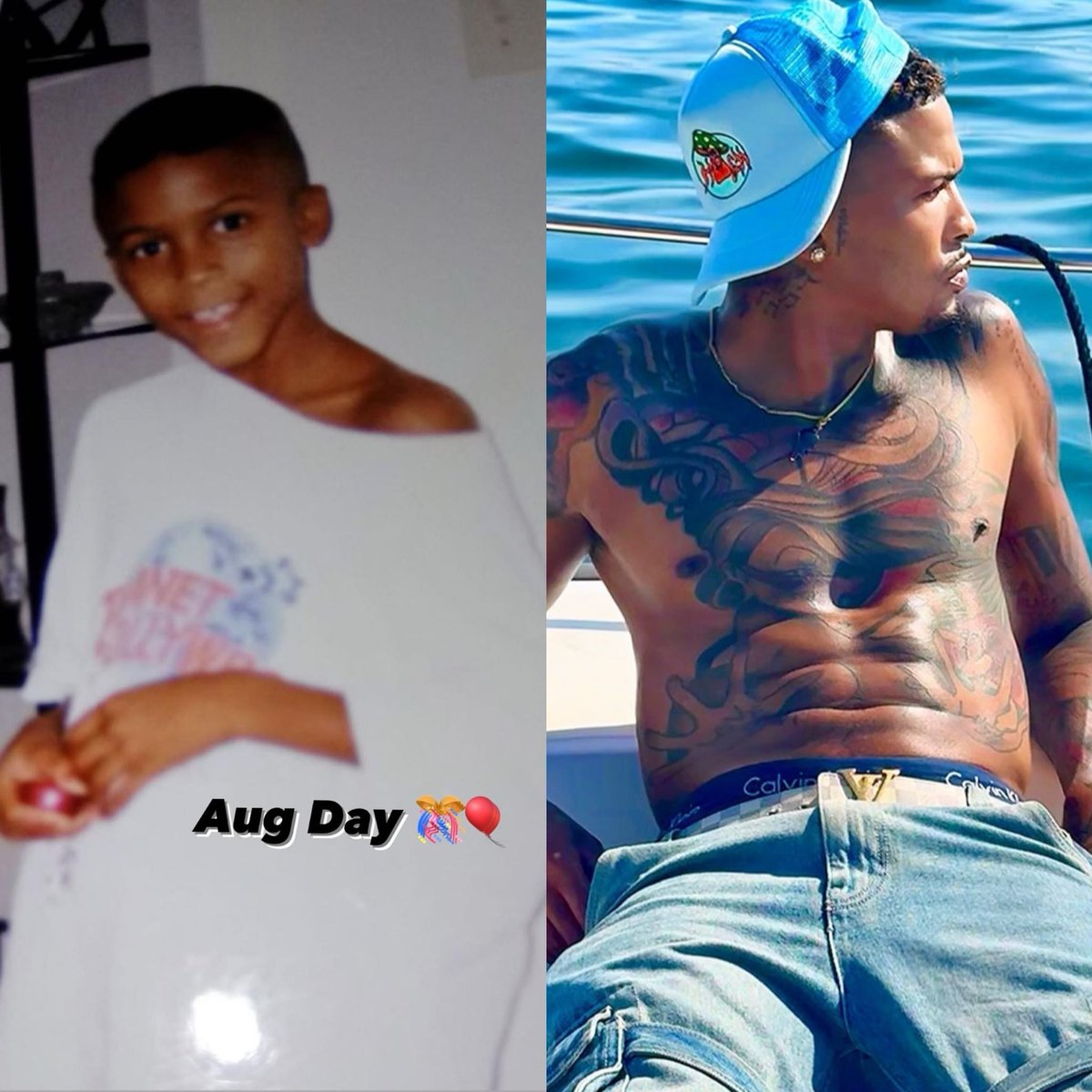 TheFemaleYungin's tweet photo. August The 32nd @AugustAlsina 🎂🎁🎈! 
I totally stole that baby pic from Zu years back.. 
Artists come and go and some never stick… I’m glad this one stuck with me for over a decade 🙌🏽! I hope to see many more decades ❤️. 
#HappyBirthdayAugustAlsina 🐊 https://t.co/qtkOB8pVMS