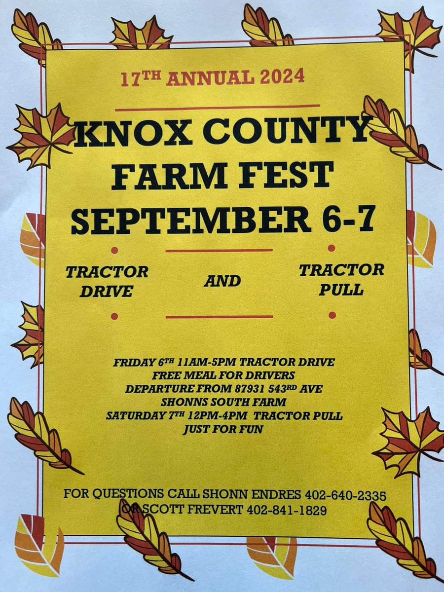 Everyone is welcome. Tractor pulling after the drive also. No entry fee. No prize money.