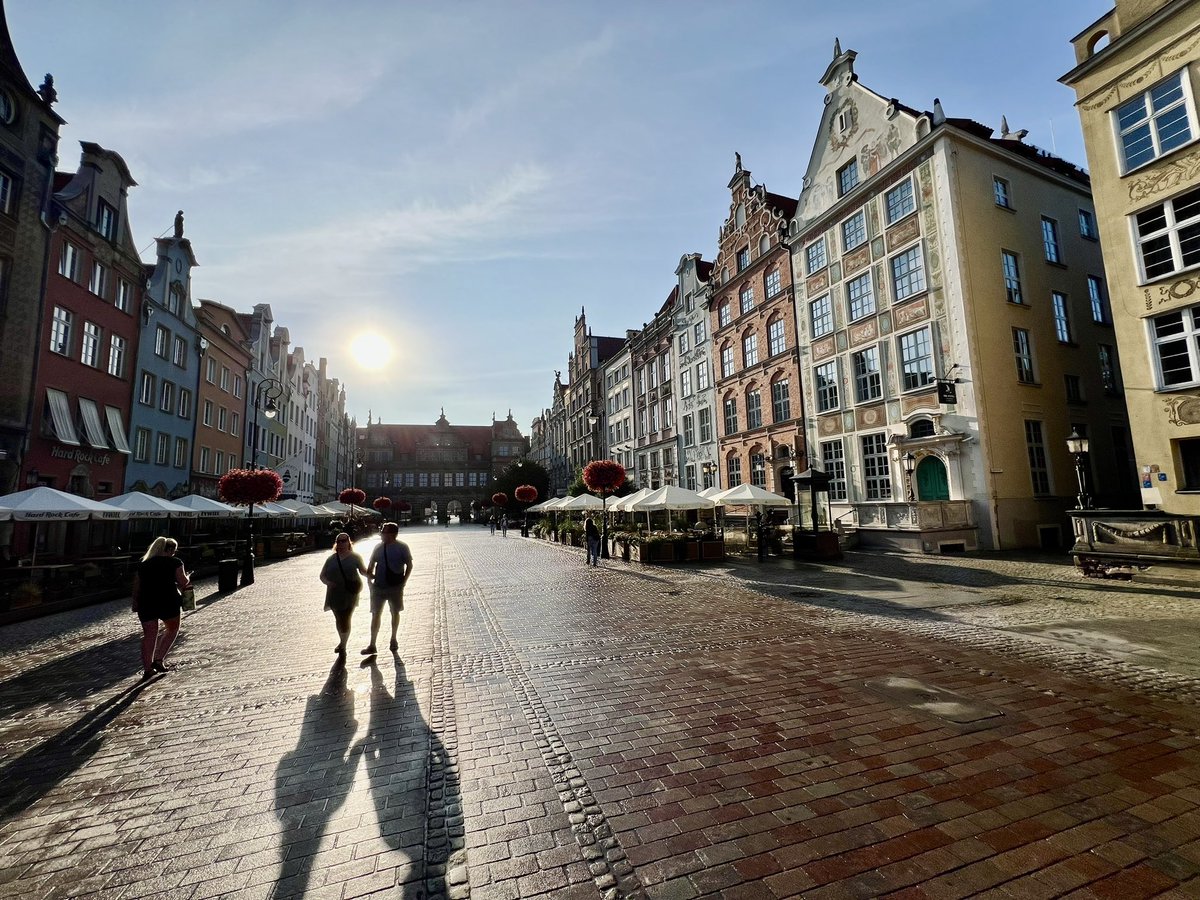 The streets of Gdansk Poland this morning before the swarms of people…