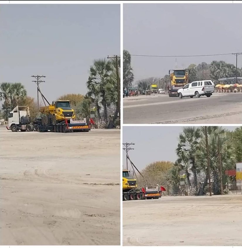 Ted_centimeter's tweet photo. konteraka e thibeletse fa kae.what is the name of the company awarded the project .Di office tsa teng di iphithile mo sekgweng sefe?Domkraga e nyatsa batho. Ba tswa go setter dikatakata ko A3 road just for display gr batho ba dumele gr tsela ya dirwa.The Machines are heading back https://t.co/mUbFVGMerk