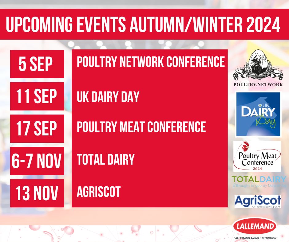🌟 UPCOMING EVENTS 🌟 
 
The calendar is filling up for our autumn and winter events of 2024. Here’s when and where you can catch our team out and about across the next few months! 👇 
 
#AgriEvents #LivestockEvents #Agri #Dairy #Beef #Poultry