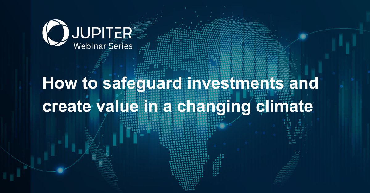 PE Pros: Learn to use climate risk analytics in investing. Watch our webinar feat. @Wafra to learn how to integrate climate analytics, engage portfolio companies, and more.

Future-proof investments &amp; drive growth. Watch now info.jupiterintel.com/create-value-i…