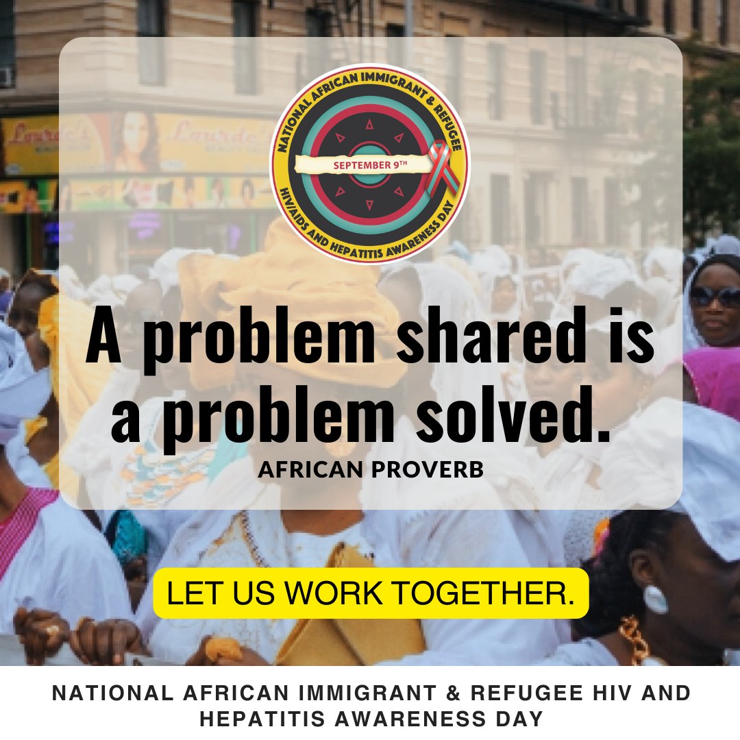 Today is National African Immigrants and Refugee HIV/AIDS and Hepatitis Awareness Day.

"The purpose of NAIRHHA Day is to bring national and local attention to the HIV and viral hepatitis needs of African immigrants living in the U.S...