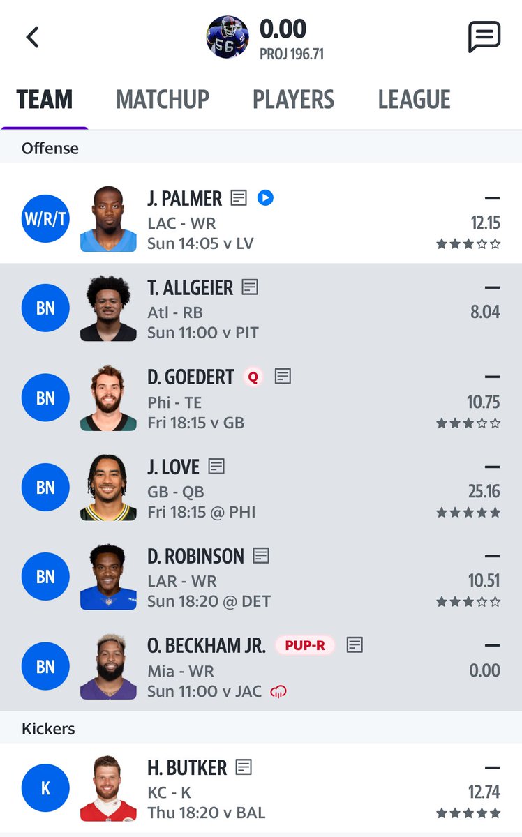 Co1inBrain's tweet photo. @SleeperNFL 12 person league https://t.co/LGOl2Hj0wQ