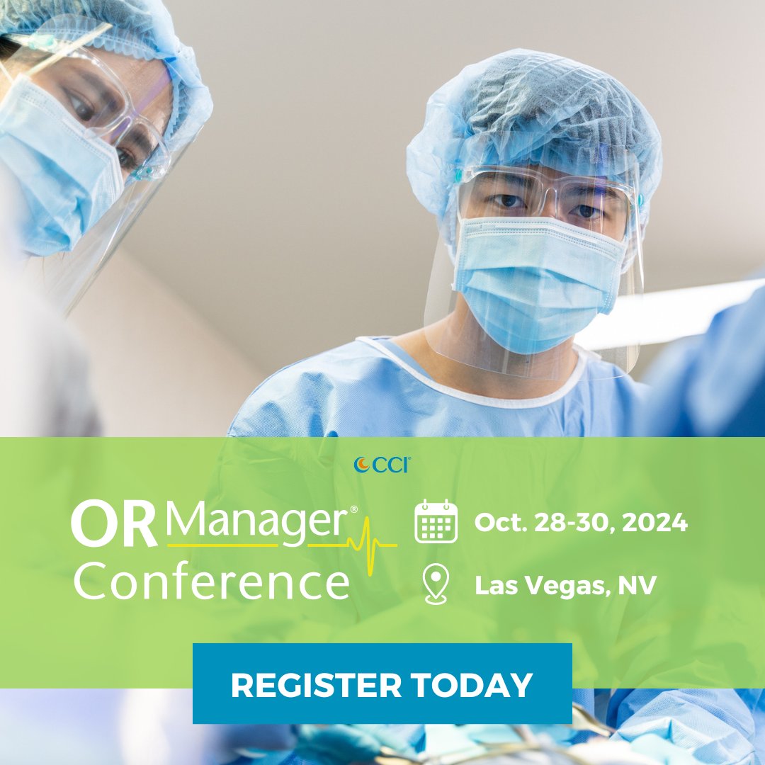 cci_nurses's tweet image. CCI will be at the @OR_Manager Conference, October 28-30, 2024, in Las Vegas, NV! Come join us and your fellow perioperative &amp;amp; OR leaders. #CCI #ORmanager #leadership #nurseleaders

Reserve your spot today by visiting: bit.ly/3AYyNsx.