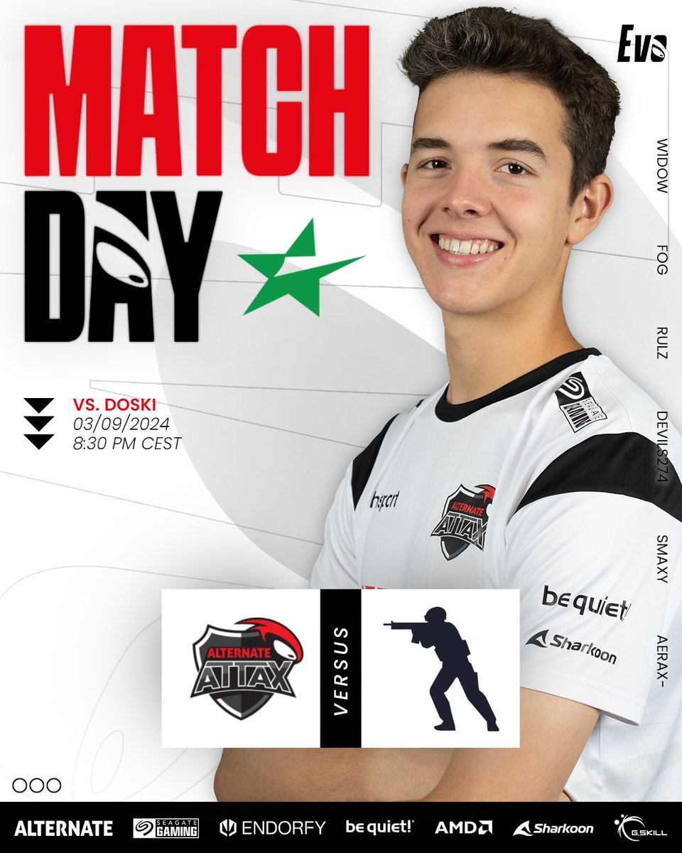 ALTERNATE aTTaX (@atnattax) on Twitter photo We're entering the <a href="/ESEA/">ESEA League</a> Main playoffs with our #Evo squad! English and German coverage, let's give the guys a boost so they can show what they're capable of 🔥
#aufgehtsattax We're entering the <a href="/ESEA/">ESEA League</a> Main playoffs with our #Evo squad! English and German coverage, let's give the guys a boost so they can show what they're capable of 🔥
#aufgehtsattax