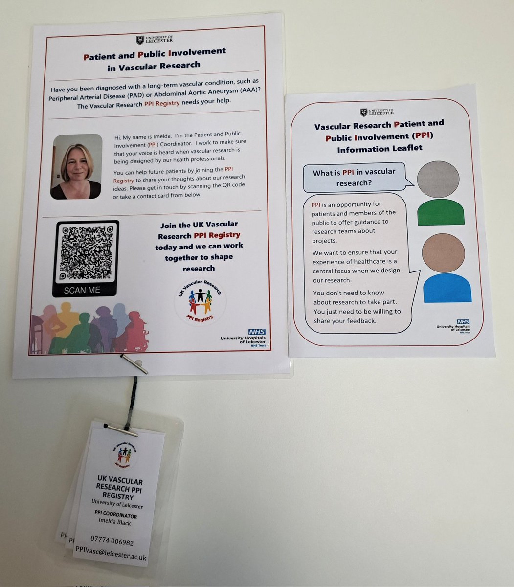Our vascular research PPI lay person advisory group has done an amazing job at building a brand and giving their input on accessible information materials for the vascular research PPI registry. They're all stars! #PPI <a href="/LeicsVascular/">Leicester Vascular Research</a> <a href="/UoLCVS/">Uni of Leicester Cardiovascular Sciences</a>