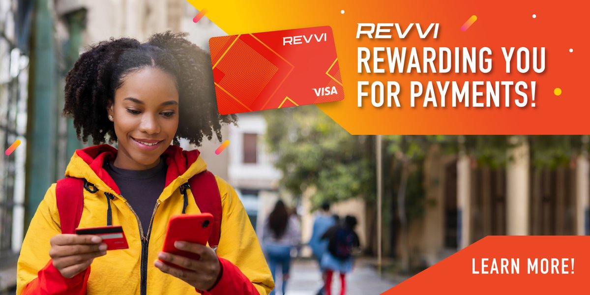 RevviCard's tweet photo. Earn 1% cash back^^ with the Revvi Credit Card. Apply today! https://t.co/wbYtKa3HTu https://t.co/sIMcva6mVU