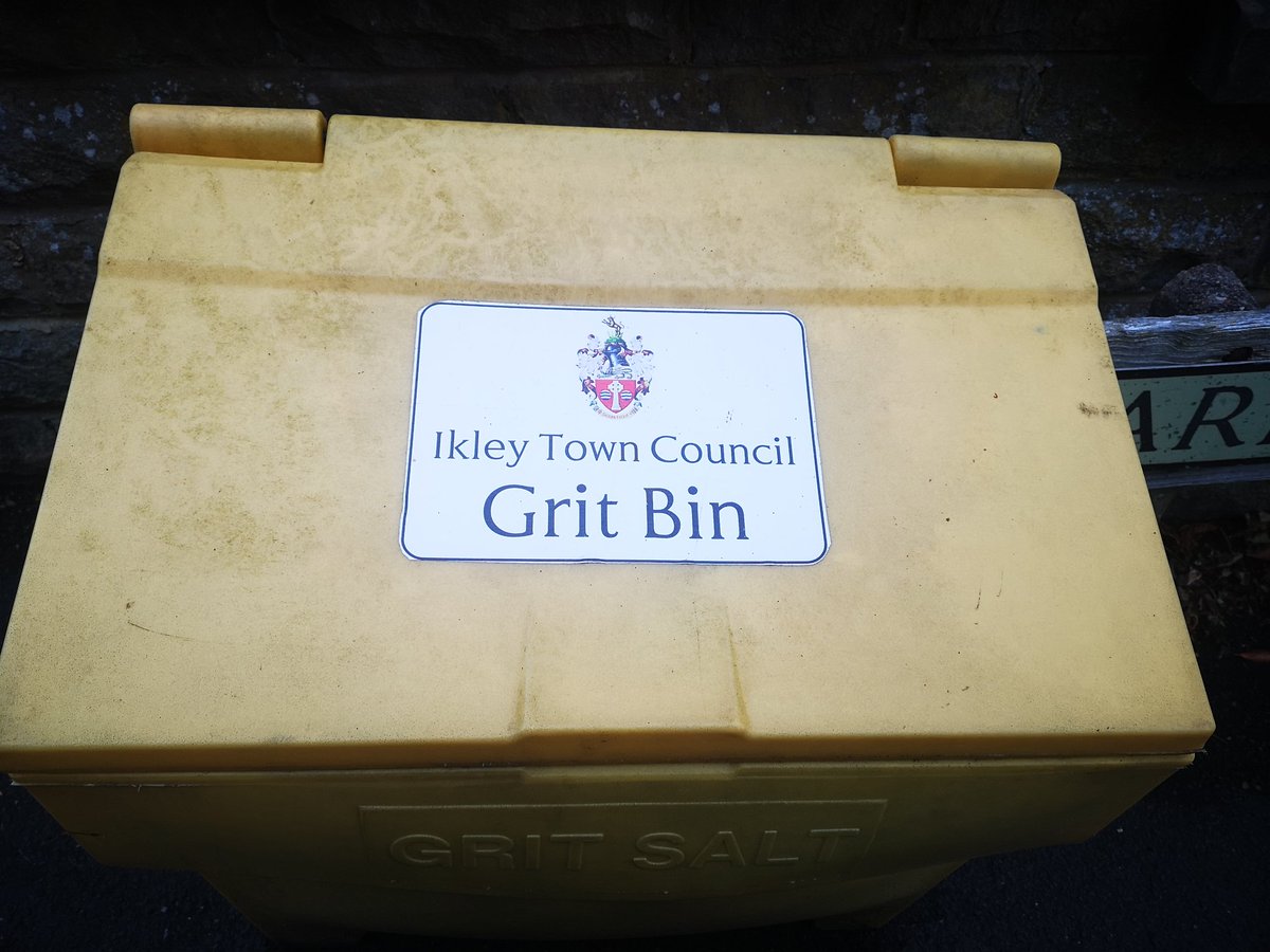 Not sure where the town of Ikley is  but they have left a grit bin at the top of our road.  #ilkley